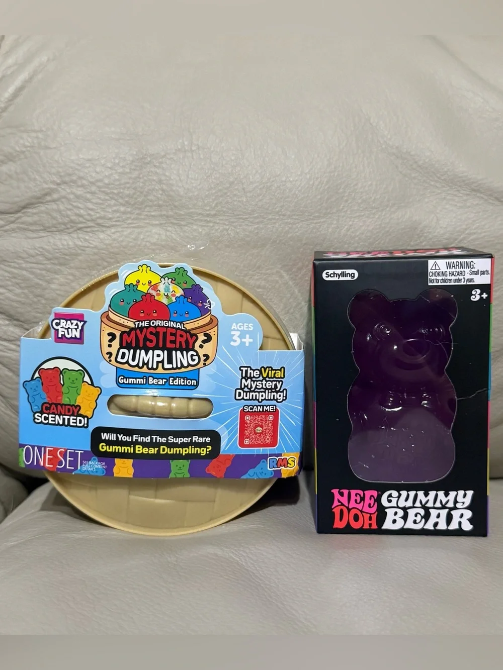 NEW Needoh Gummy Bear PURPLE Groovy Grape Squishy + RMS Gummi Bear Dumpling